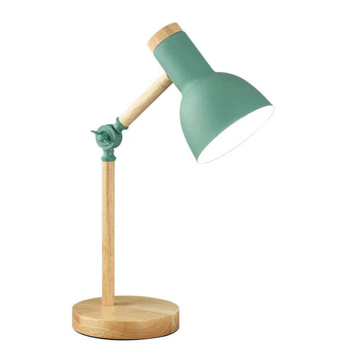 Lámpara de Sobremesa Escandinava Hecha de Madera