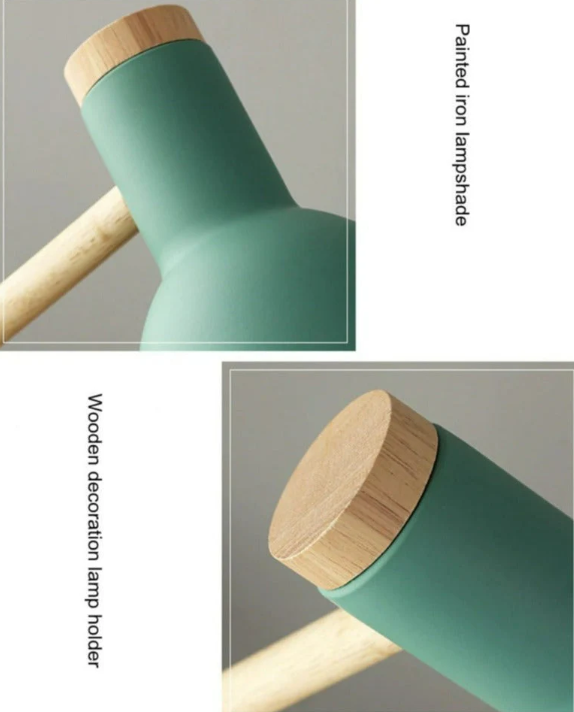 Lámpara de Sobremesa Escandinava Hecha de Madera