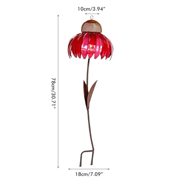 Comedero para Pájaros con Diseño de Flores Cuidado con los Pájaros