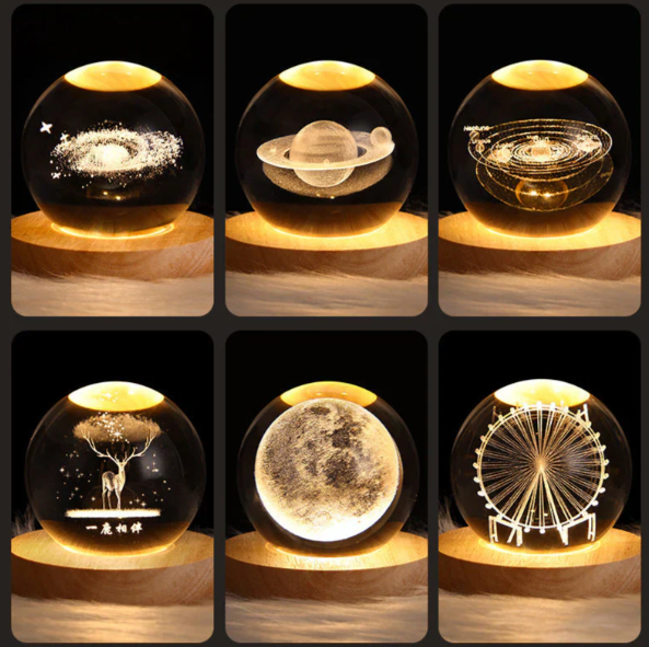 Luz de Ambiente de Cristal 3d
