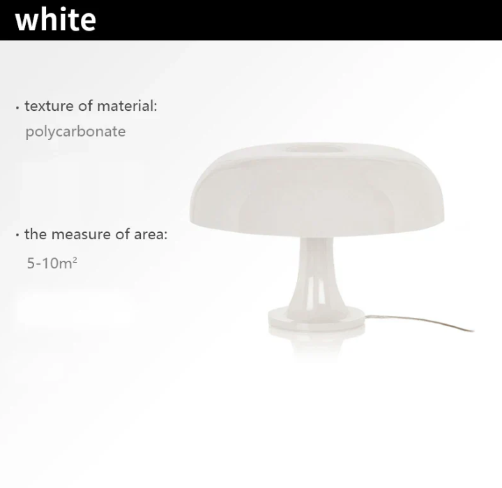 Lámpara de Sobremesa Led de Diseño Moderno con Forma de Seta - Minimalista para Dormitorio y Salón