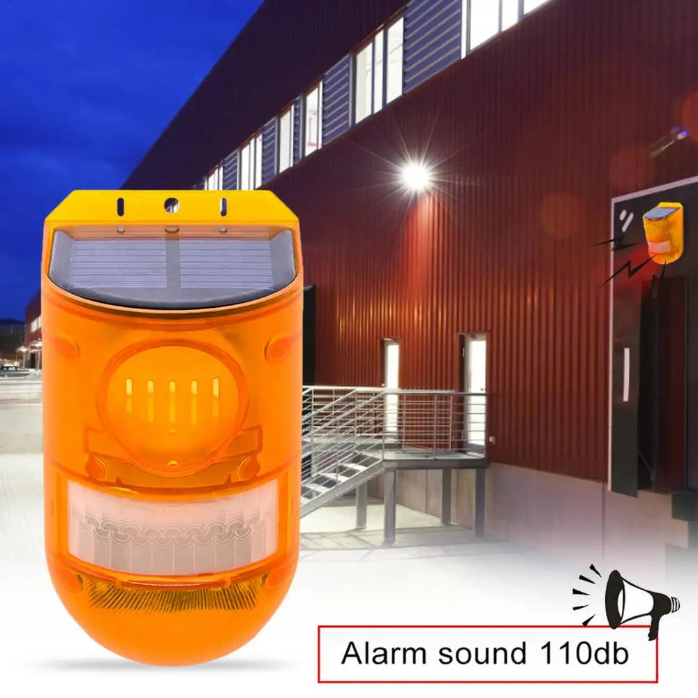 Ahuyentador de Animales Alimentado por Energía Solar con Alarma - Protección Eficaz Contra los Animales