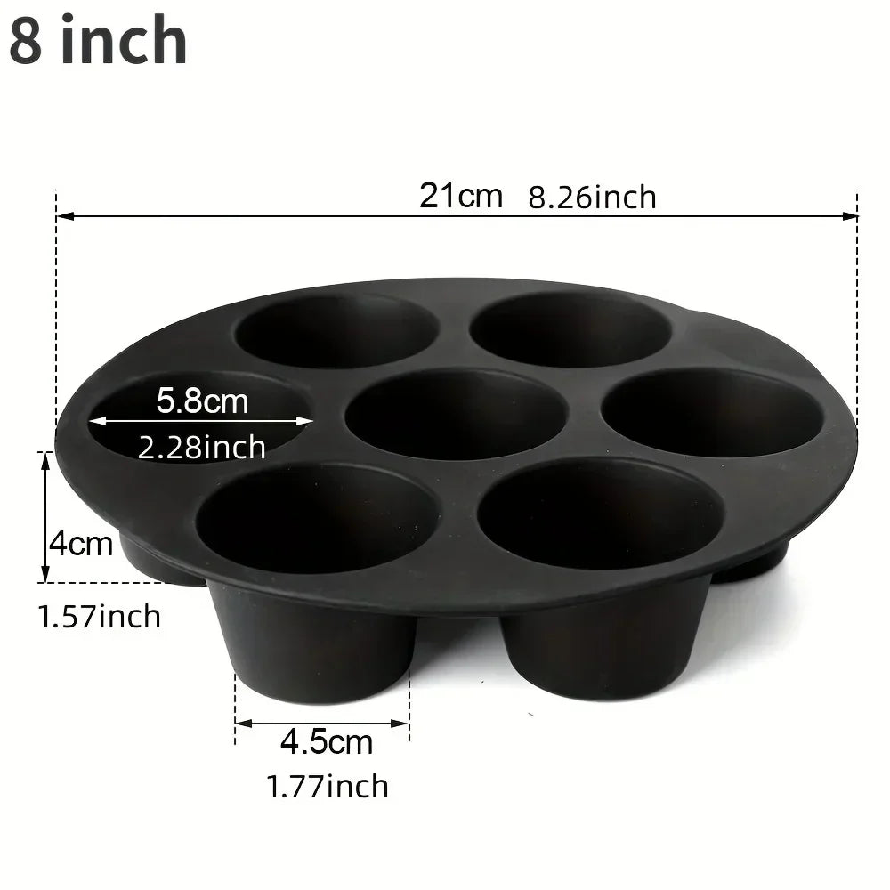 Moldes De Silicona Para Freidora De Aire Caliente - Antiadherentes Y Flexibles Para Magdalenas , Cupcakes Y Aperitivos Los Moldes De Silicona Para Freidora De Aire Caliente Son Ideales Para La Preparación De Magdalenas , Cupcakes Y Aperitivos