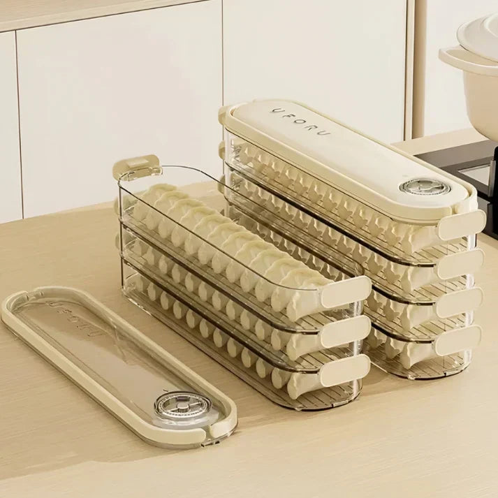 Contenedores De Frescura Apilables Con Válvula De Frescura - Soluciones De Almacenamiento Para Alimentos En El Frigorífico - Set De 4