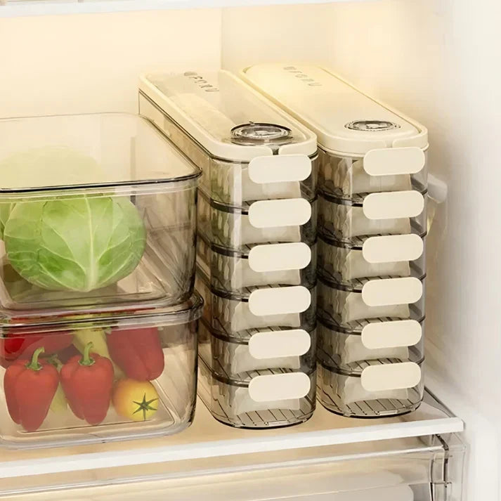 Contenedores De Frescura Apilables Con Válvula De Frescura - Soluciones De Almacenamiento Para Alimentos En El Frigorífico - Set De 4