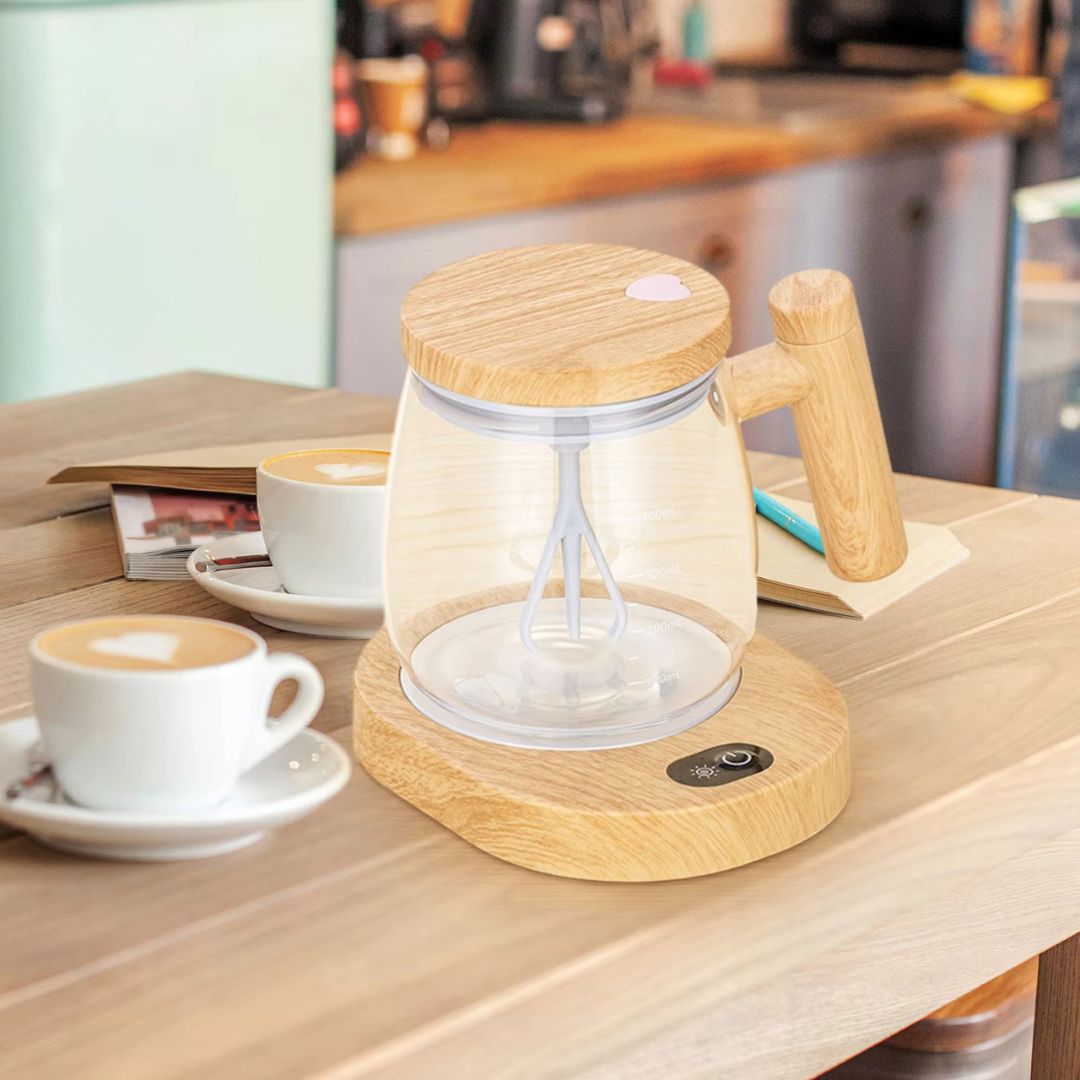 Vaso de Batidora de Madera 2 en 1
