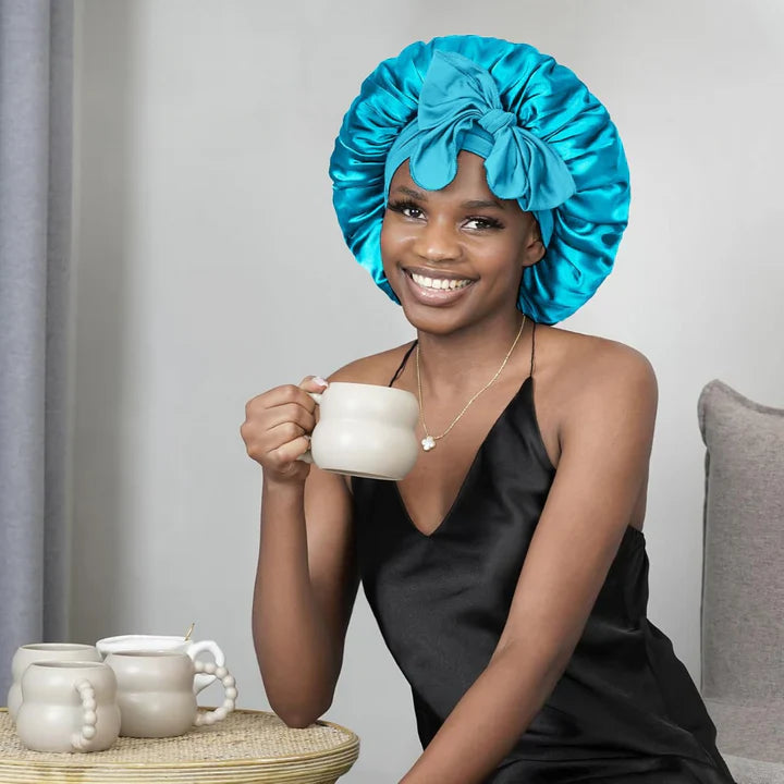Diadema de Satén - Confortable Gorro de Dormir para Mujer Cómodo Gorro de Dormir para Mujer
