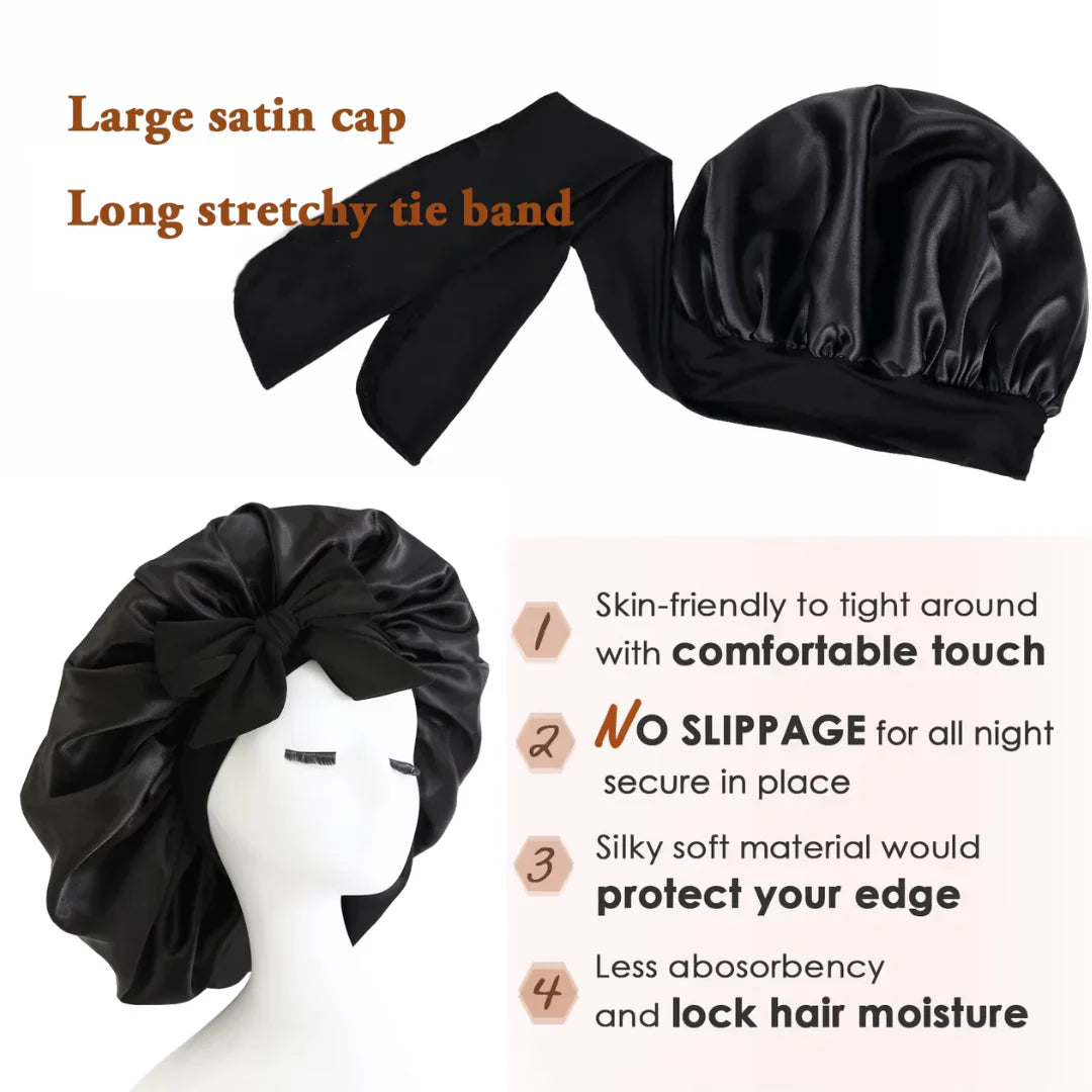 Diadema de Satén - Confortable Gorro de Dormir para Mujer Cómodo Gorro de Dormir para Mujer
