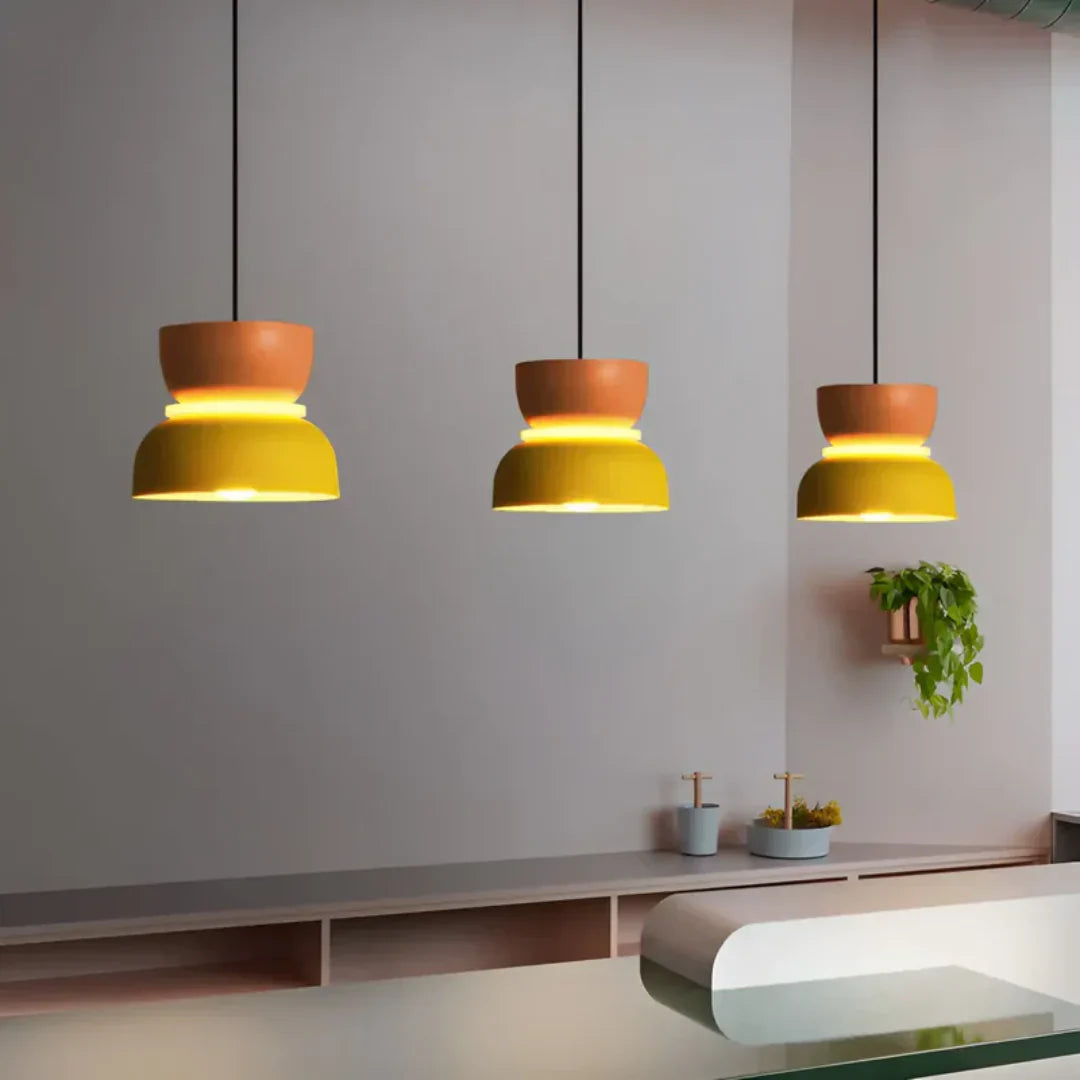 Lámpara Colgante Led con Diseño Macaron Colorido Diseño Macaron