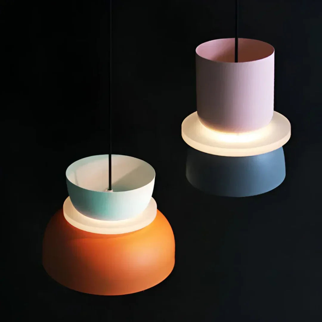 Lámpara Colgante Led con Diseño Macaron Colorido Diseño Macaron