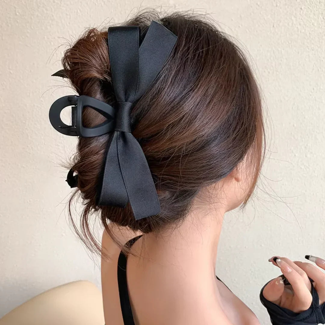 Grandes Pinzas para el Pelo con Lazos de Satén