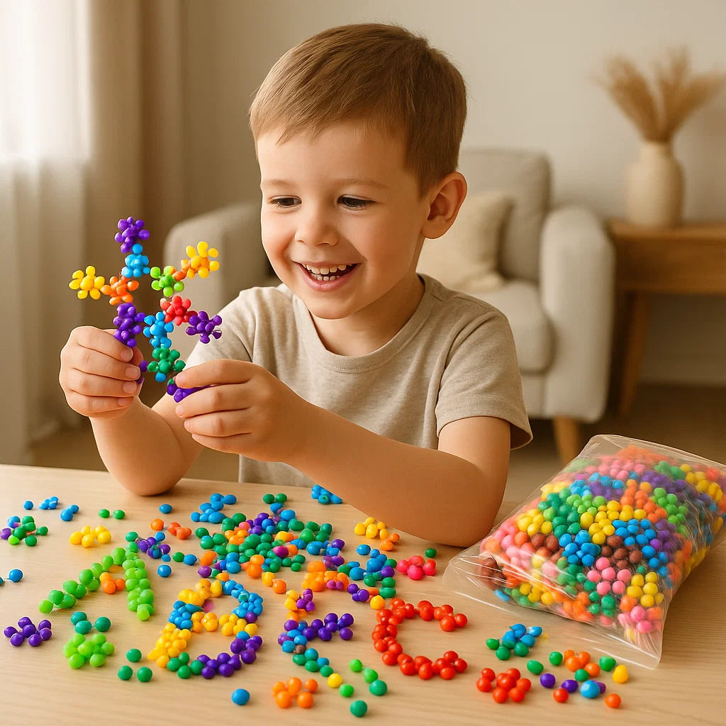Bloques de construcción de copos de nieve para niños ⎜ Juguete creativo de rompecabezas 3D para diversión educativa y motricidad fina