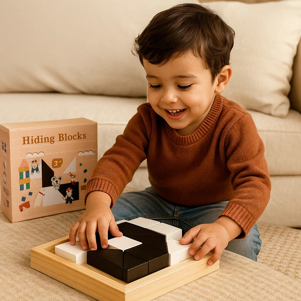 Juego de rompecabezas de bloques de madera para batallas