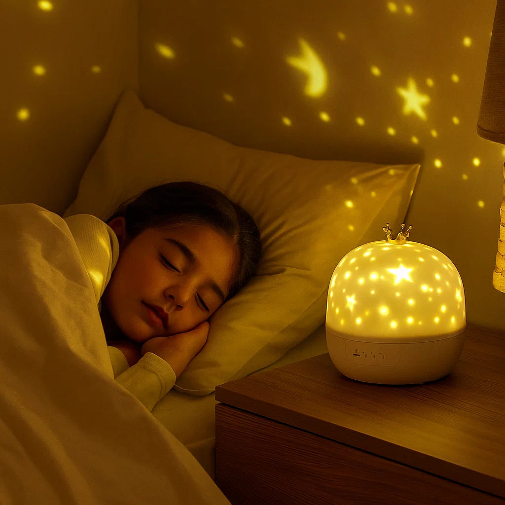 Proyector de cielo estrellado, lámpara nocturna ⎜ Lámpara LED giratoria