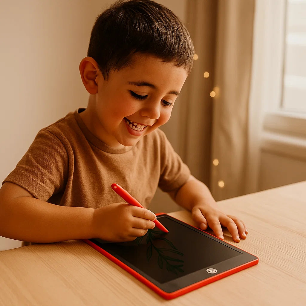 Tableta de dibujo LCD para niños | Tablero de escritura manual reutilizable para el aprendizaje creativo y el garabateo sin ensuciar