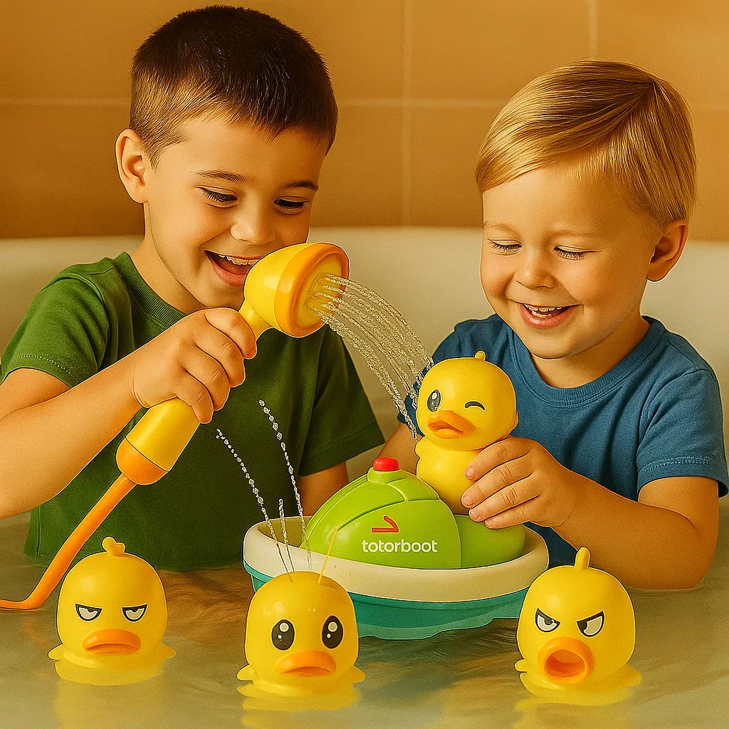 Juego de juguetes de baño para bebés | Divertidos patos rociadores de agua con lancha motora para jugar interactivamente en el baño los patos rociadores de agua con lancha motora para jugar interactivamente en el baño