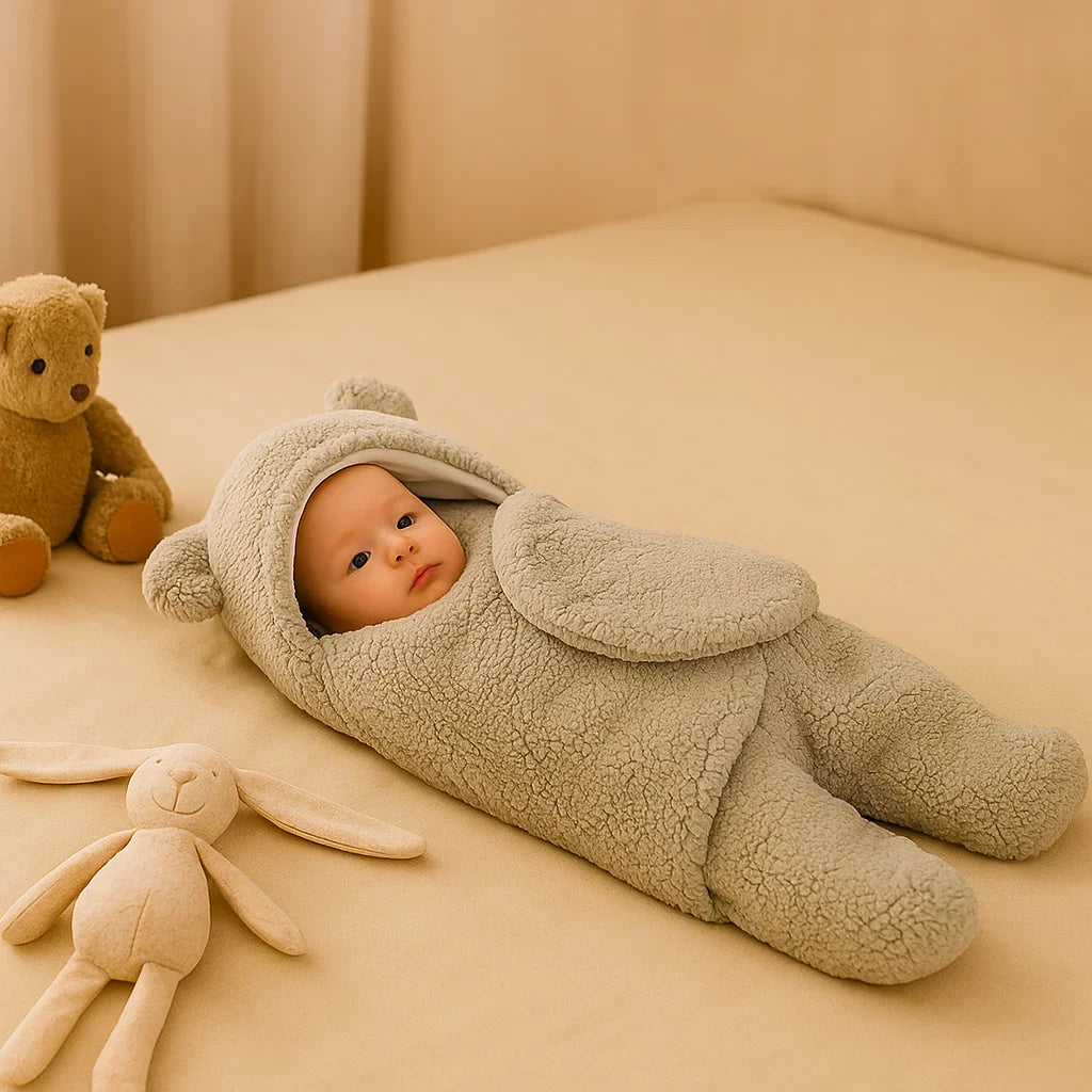 Manta y pijama para bebé con diseño de oso