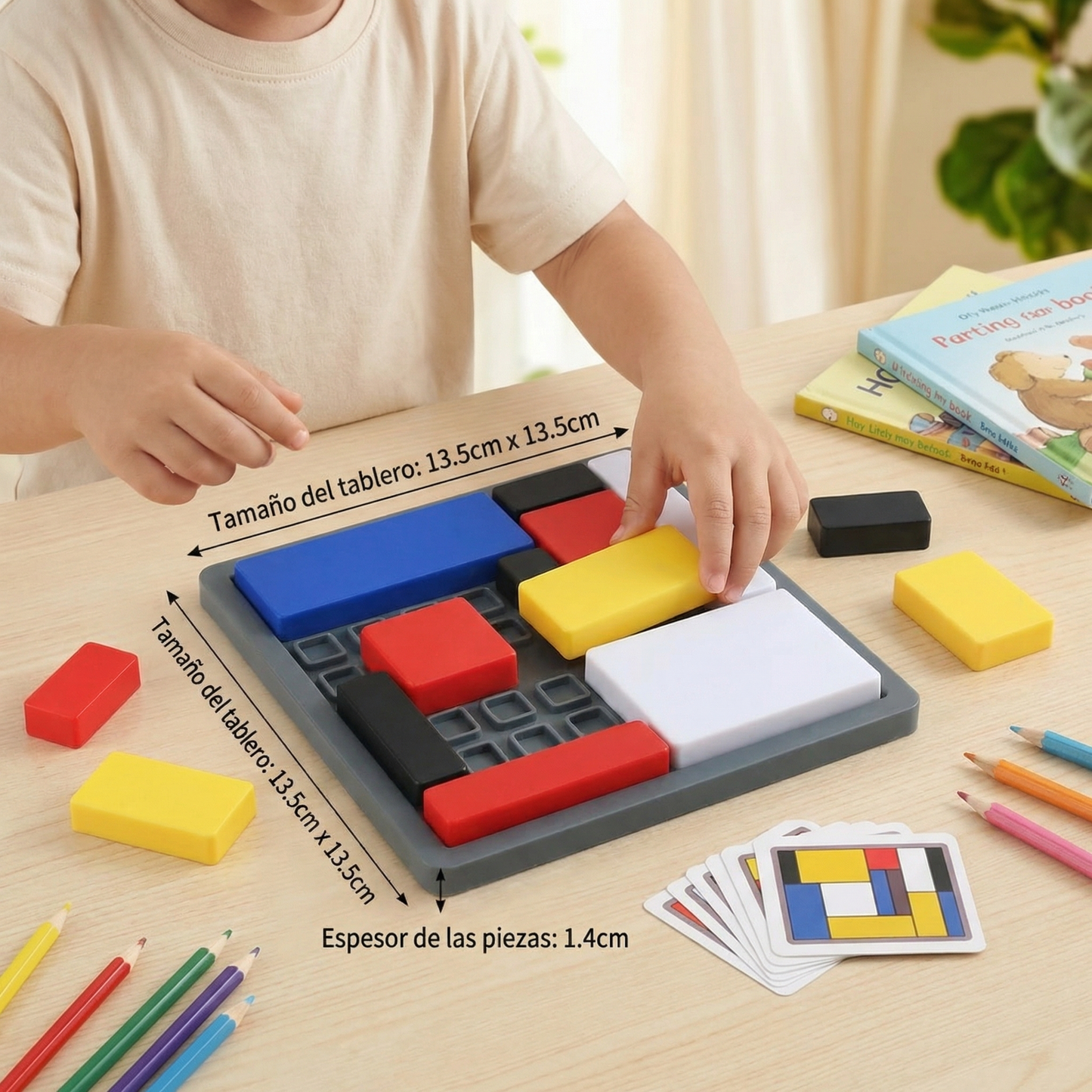 Juego de bloques geométricos creativo