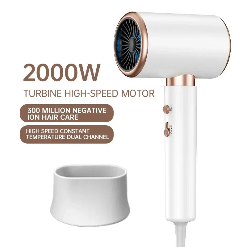 Secador de Pelo de Alto Rendimiento de 2400w con Función de Aire Frío y Caliente - Tecnología Iónica