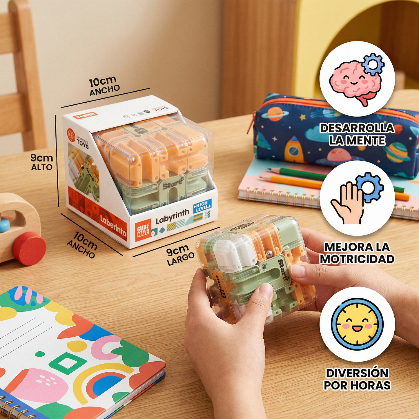 Cubo Rompecabezas Laberinto 3D