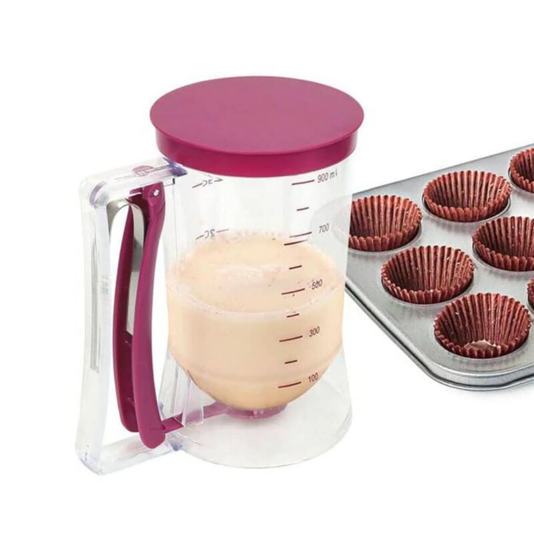 Dispensador De Masa Con Escala Medidora Y Boquilla Para Magdalenas Y Tartas