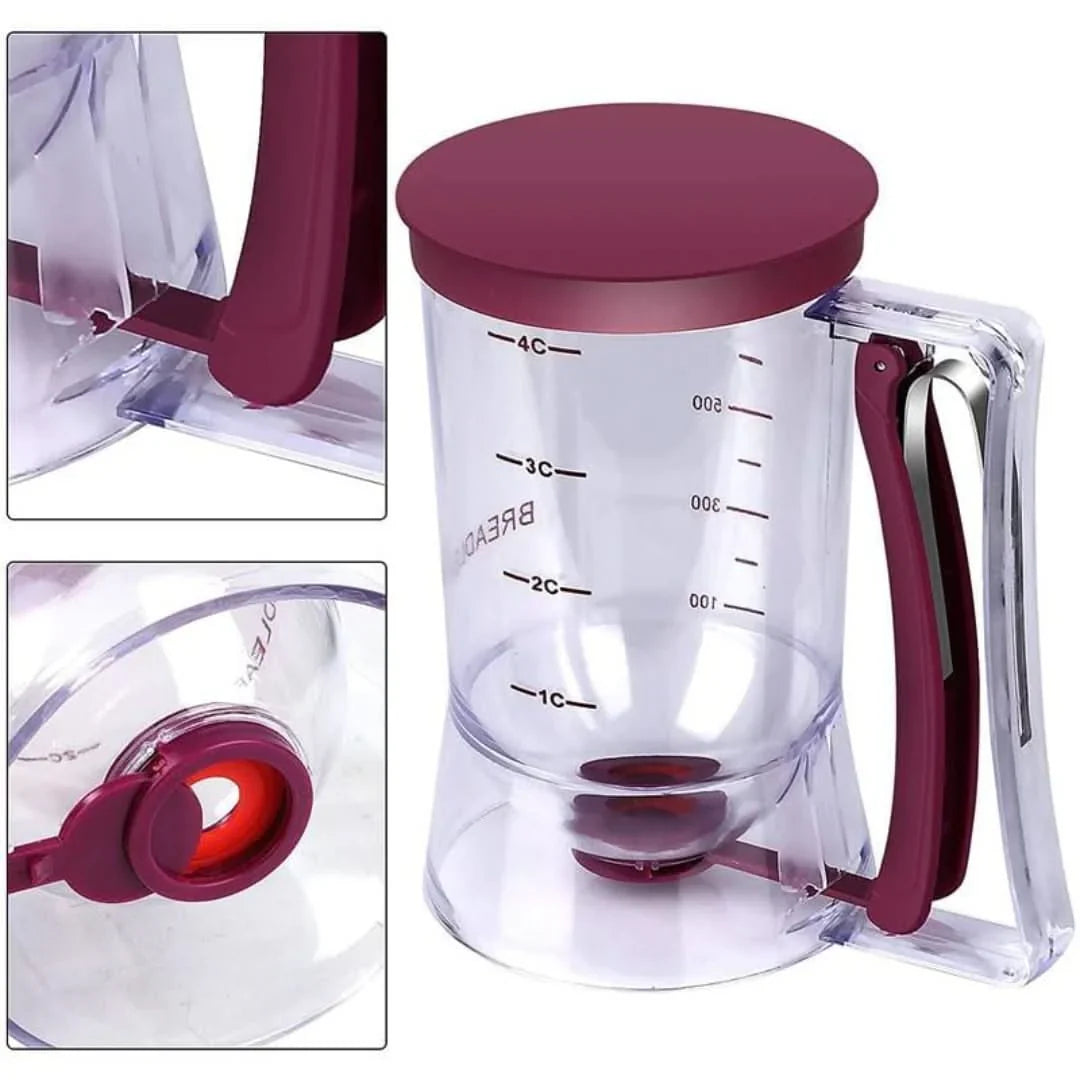 Dispensador De Masa Con Escala Medidora Y Boquilla Para Magdalenas Y Tartas