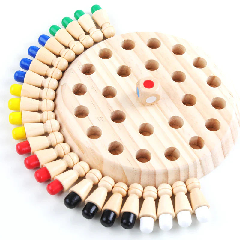 Juego de memoria de colores para niños | Juego de mesa de madera para mejorar la concentración, la lógica y la interacción entre padres e hijos