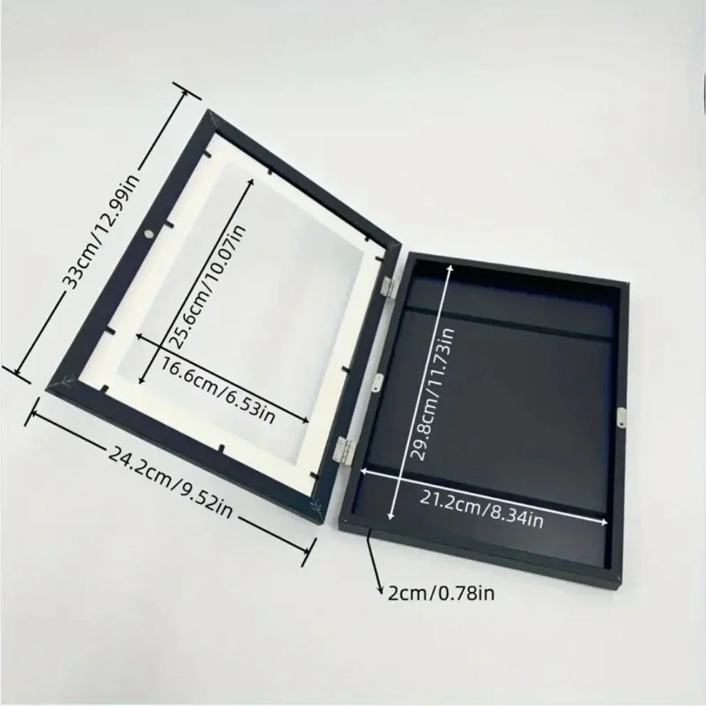 Marco de exhibición de arte infantil ⎜ Marco de fotos abatible con espacio de almacenamiento para dibujos y proyectos creativos