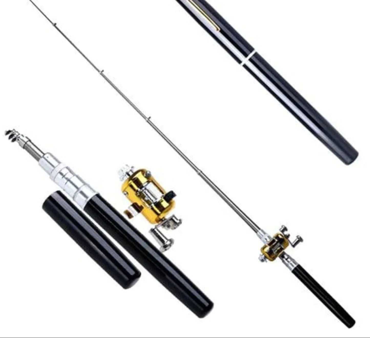 Set De Pesca Compacto Con Caña Telescópica - Caña De Pescar Portátil Para Viajar Cañas De Pescar Portátiles Para Viajar