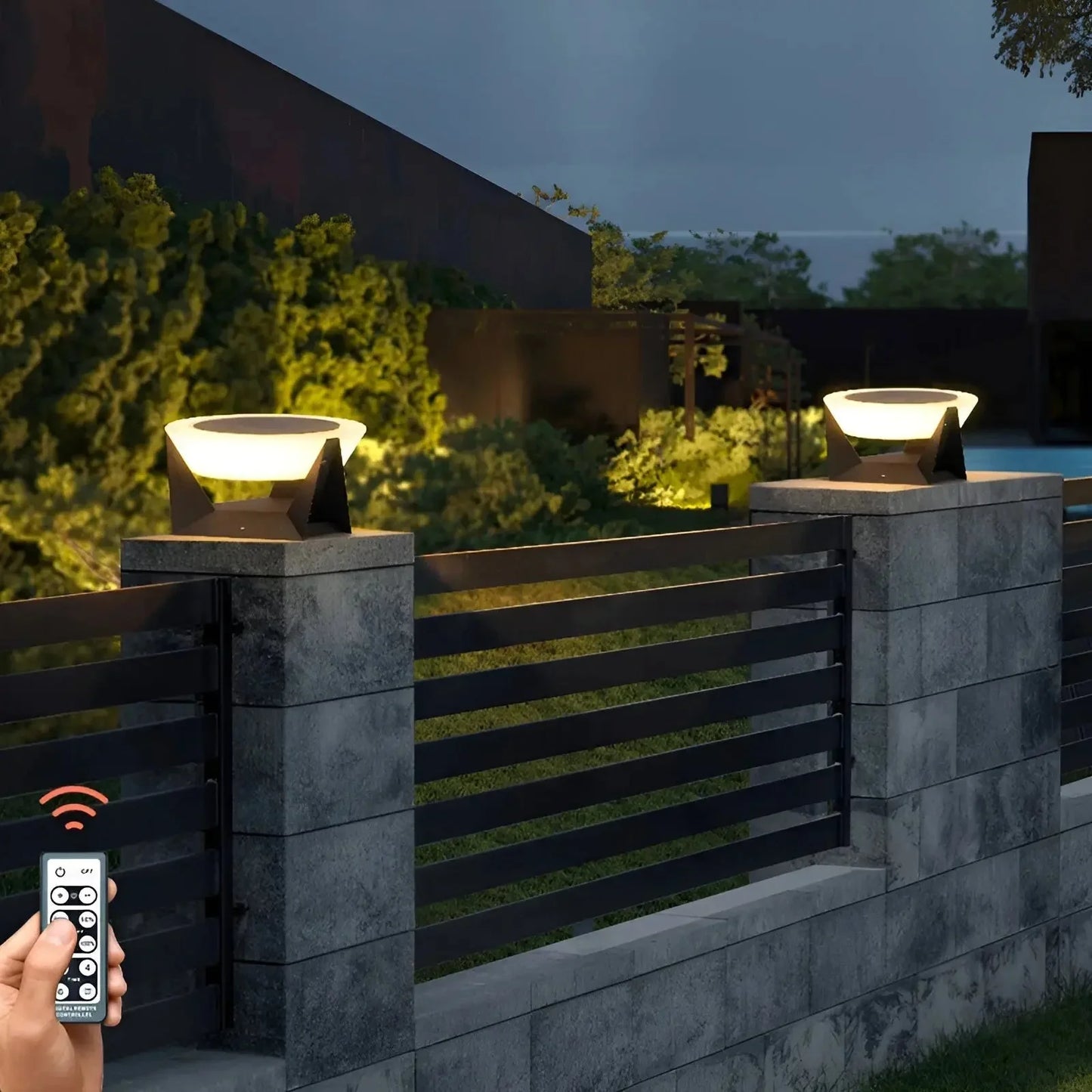 Moderna Luz Led De Pedestal Para Uso En Exteriores