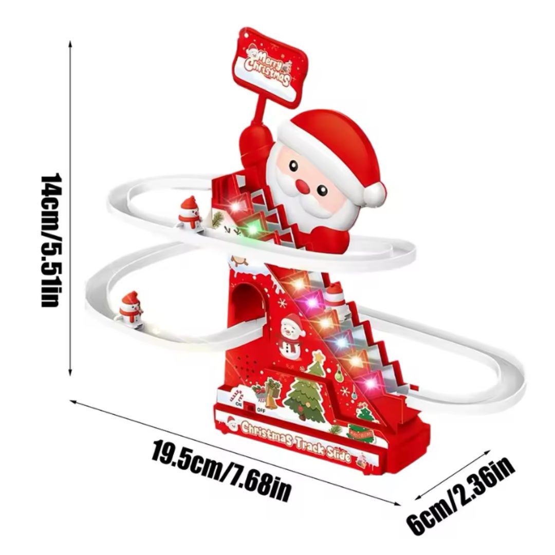 Diversión en la montaña rusa de Papá Noel