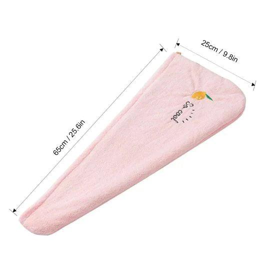Toalla Para El Pelo De Microfibra Con Cierre Ajustable