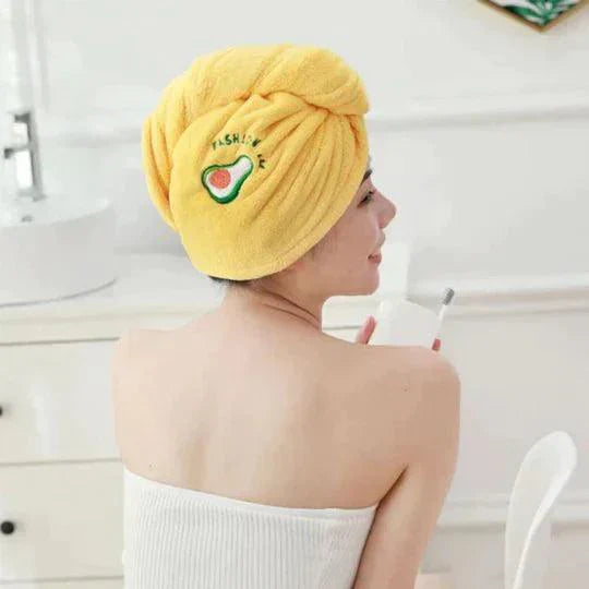 Toalla Para El Pelo De Microfibra Con Cierre Ajustable