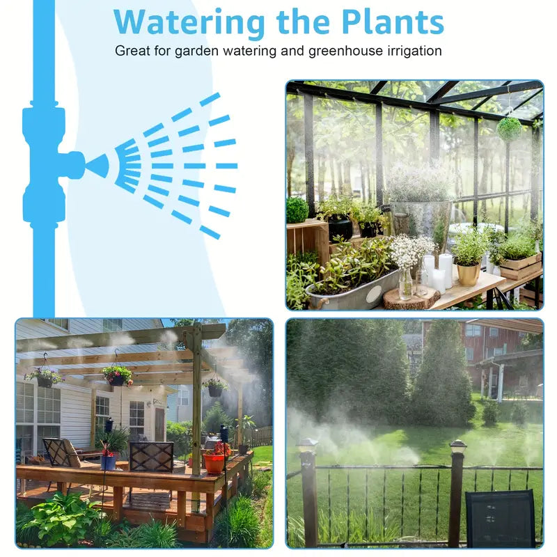 Sistema De Riego Para El Jardín - Kit De Riego Por Goteo Con Rociador Ajustable Y Accesorios