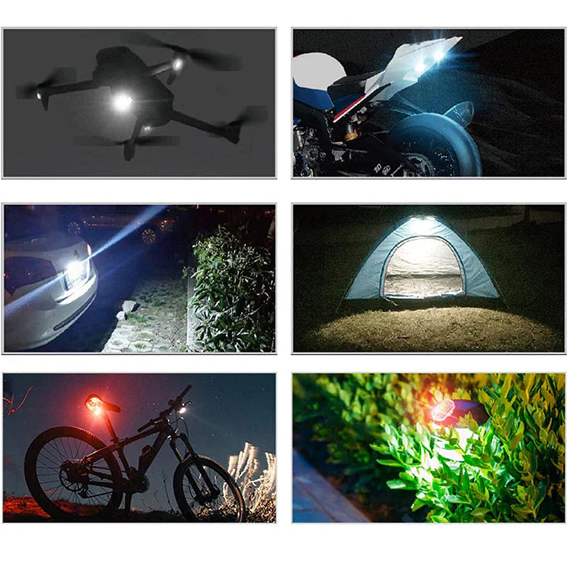 Luz Trasera Led Inalámbrica Para Moto - Mando A Distancia Recargable Para Luz De Freno Y Advertencia