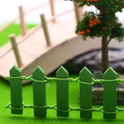 Valla De Jardín De Madera En Miniatura - Colorida Decoración Para Jardines De Hadas Y Modelismo