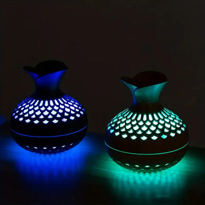 Humidificador De Aromaterapia Con Difusor Led Con Aspecto De Madera Y Luz Nocturna Luz Nocturna Con Led