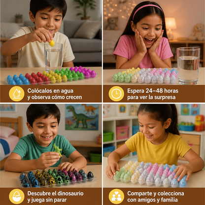 Kit de huevos de dinosaurio para incubar – Huevos que crecen en agua con dinosaurios sorpresa