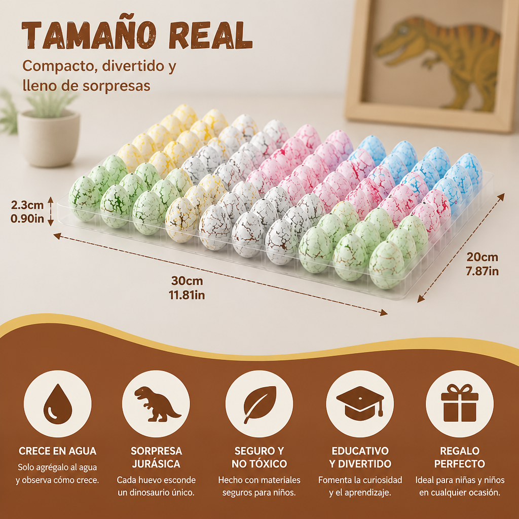Kit de huevos de dinosaurio para incubar – Huevos que crecen en agua con dinosaurios sorpresa