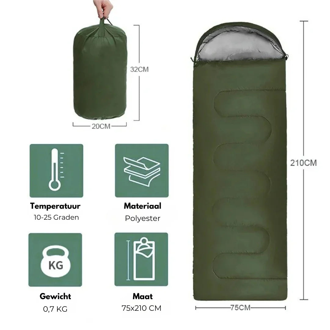 Saco De Dormir De Camping Con Aislamiento Térmico Para Aventuras Al Aire Libre