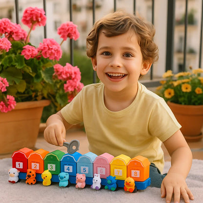 Tren de aprendizaje Montessori granja para niños