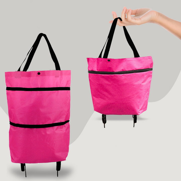Bolsa De La Compra Plegable 2 En 1 Con Ruedas Bolsa De La Compra Plegable 2 En 1