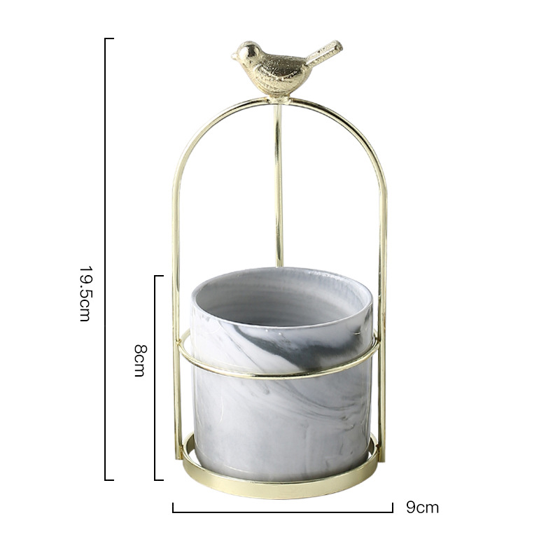 Maceta De Flores Con Diseño De Pájaro Para Una Decoración Con Estilo