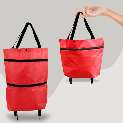 Bolsa De La Compra Plegable 2 En 1 Con Ruedas Bolsa De La Compra Plegable 2 En 1