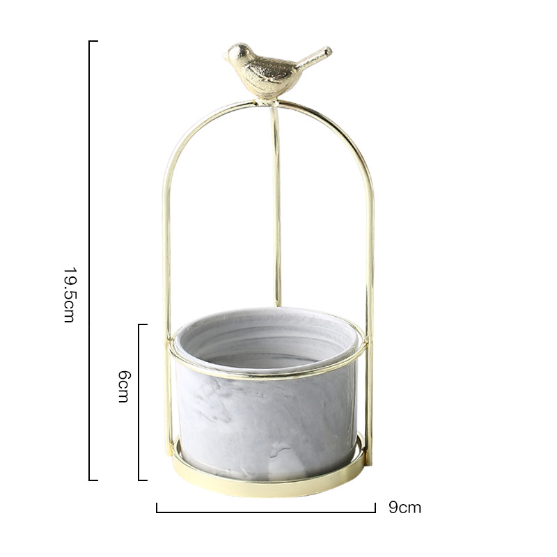 Maceta De Flores Con Diseño De Pájaro Para Una Decoración Con Estilo