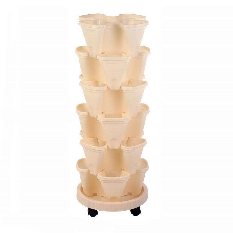 Torre Vertical De Plantas De 6 Capas - Sistema Tridimensional De Flores Para El Jardín