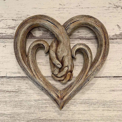 Decoración de Pared Hecha de Madera en Forma de Corazón