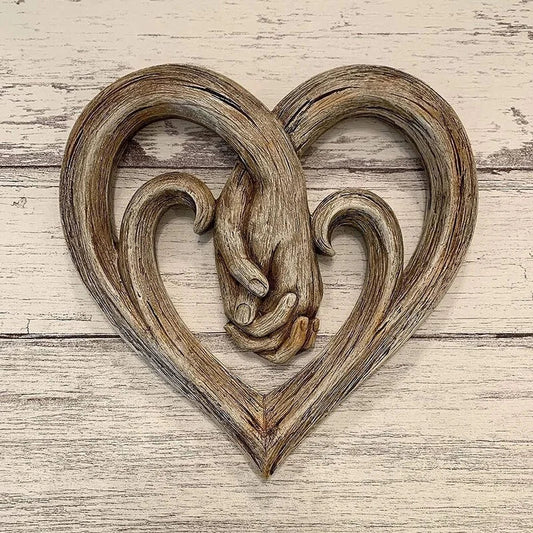 Decoración de Pared Hecha de Madera en Forma de Corazón
