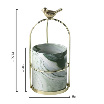 Maceta De Flores Con Diseño De Pájaro Para Una Decoración Con Estilo