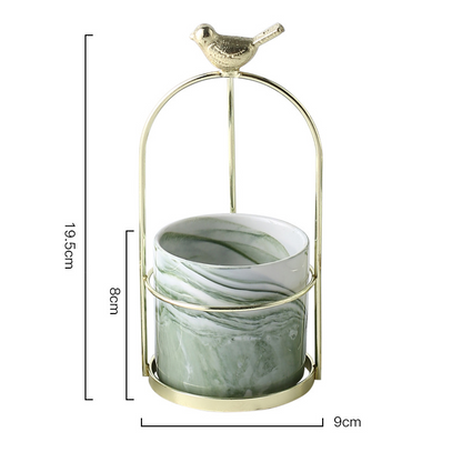 Maceta De Flores Con Diseño De Pájaro Para Una Decoración Con Estilo